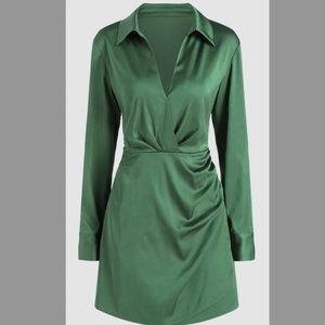 Dirty Martini Long Sleeve Mini Dress - Green NWT (S)
